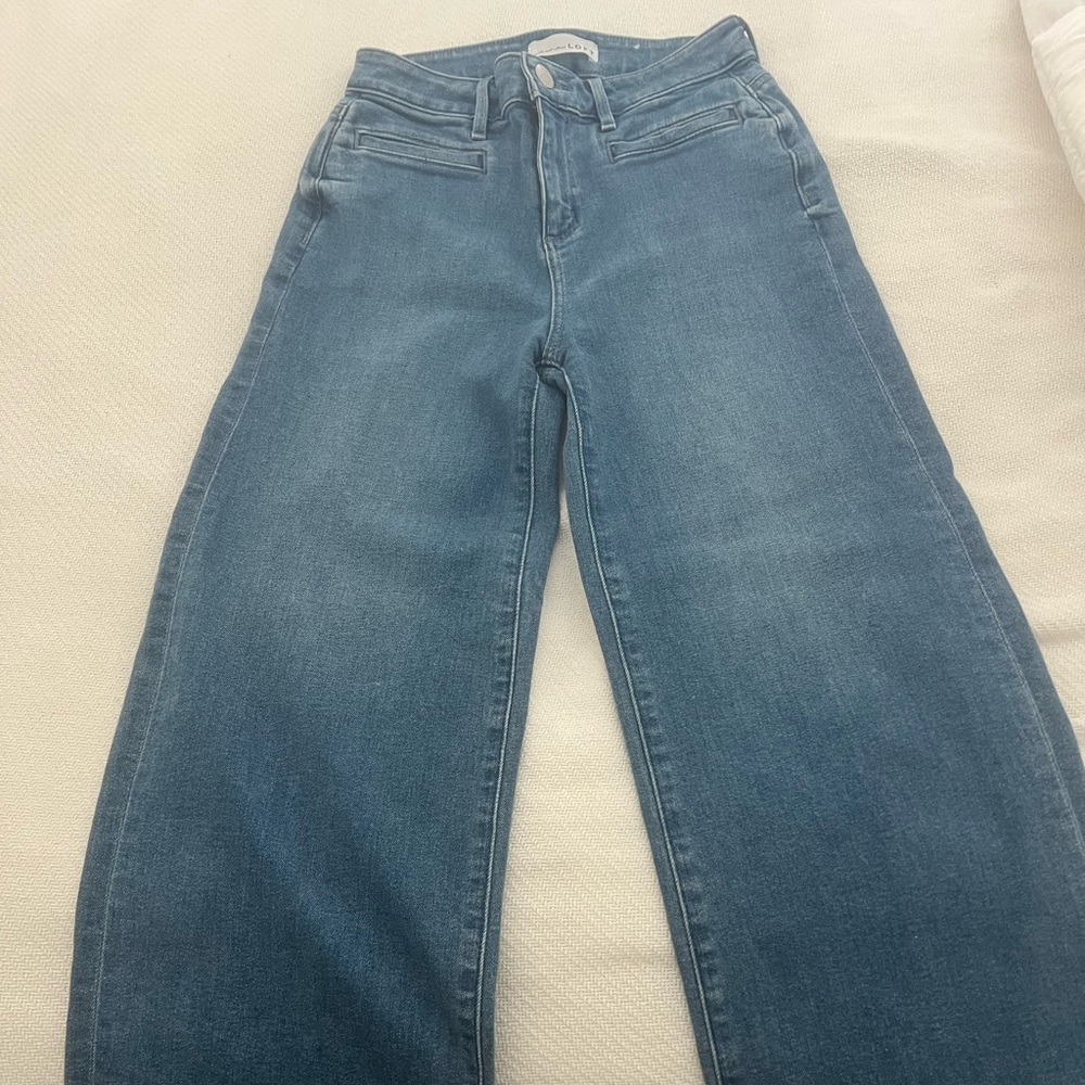 Loft jeans with a cropped flare bottom